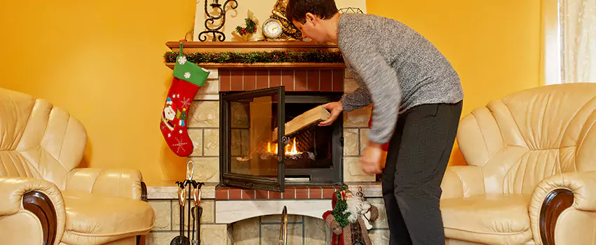 Rusted Metal Fireplace Restoration in Riverside, Ohio